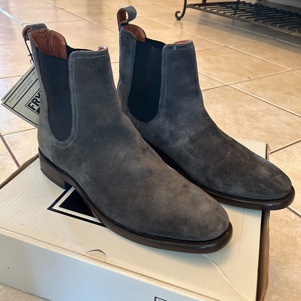 NWT - Men's Frye Chelsea Boots Charcoal